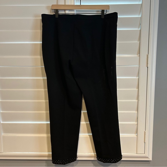 Akris Punto Franca Embellished Straight Leg Pant in Black Size 14 - Picture 8 of 8